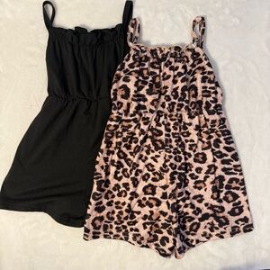 Baby Girl Romper Bundle Leopard Print & Black 18-24 Months